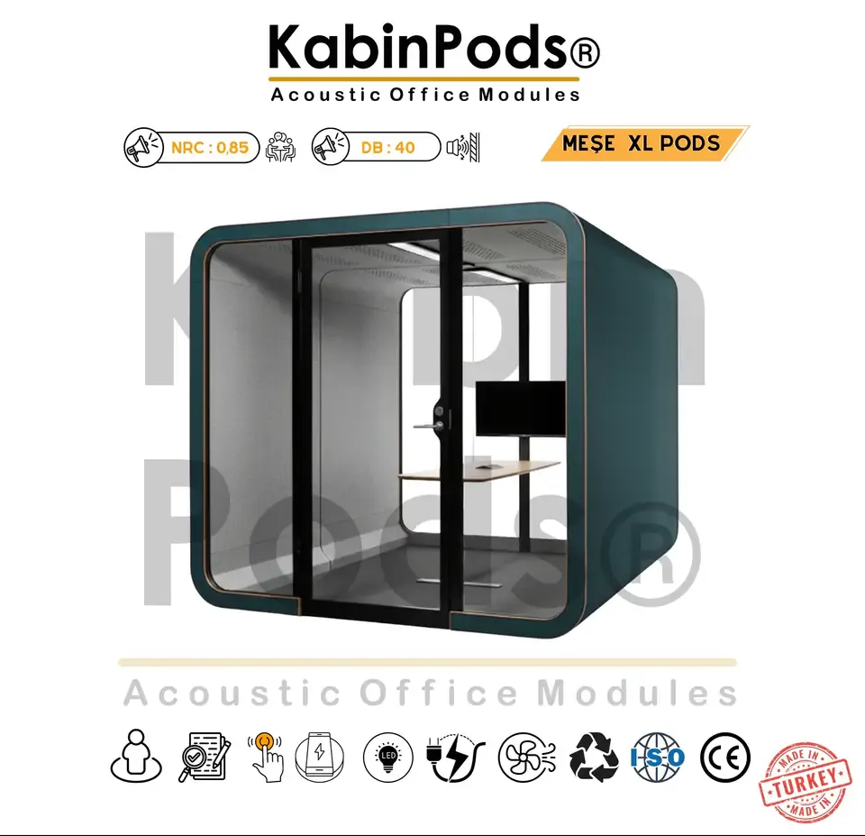 KabinPods toplantı kabini iç mekân görseli